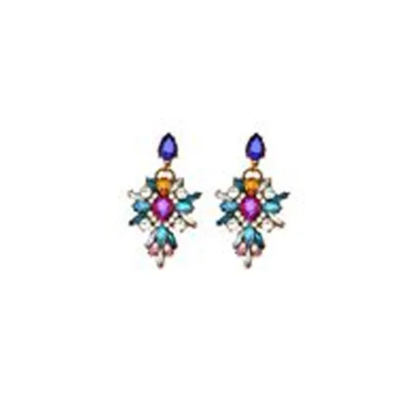 Dangle Cross-border hot European and American popular accessories fashion delicate earrings simple crystal glass diamond pearl drop earrings