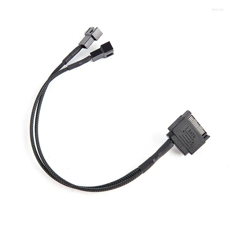 Компьютерные кабели SATA от 15PIN до 2 3PIN/4PIN CABLE CABLE CABLENT Охлаждение вентилятор Adapter Advension Advension Pwm