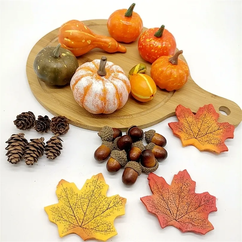 Altri articoli per feste per eventi Bubble Fake Pumpkin Maple Set Ringraziamento Halloween Pigne Decorazione natalizia di Halloween Po Prop Autunno Autunno Decorazioni per la casa 220901