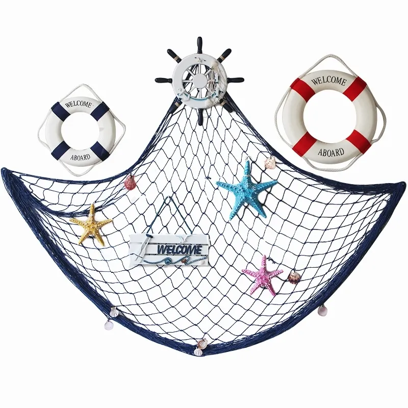 Mediterranean Sea Style Fishing Net Wall Hangings 100x200CM Home Decor Cute  Stickers For Journal For Party Supplies And Events From Dou08, $17.58
