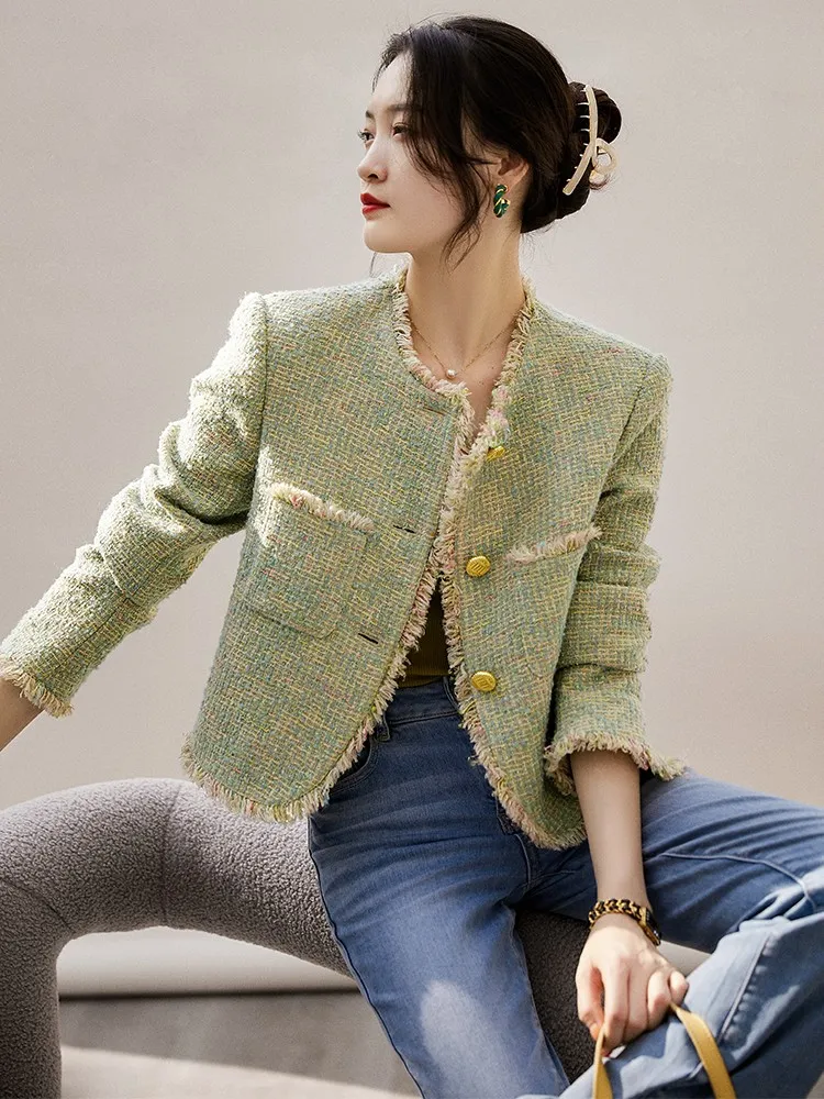 chan women's brand jacket 2023 New Autumn Winter western suit jacket classic logo fashion tweed coat cardigan designer High-grade Spring Coat Birthday Gift Christmas