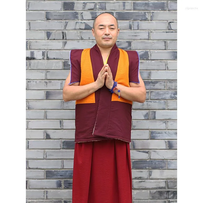 Ethnic Clothing Autumn And Winter Lama Monk Clothes Blended With Plush Warm Vest Coat Men's Shawl Tibetan Dongga
