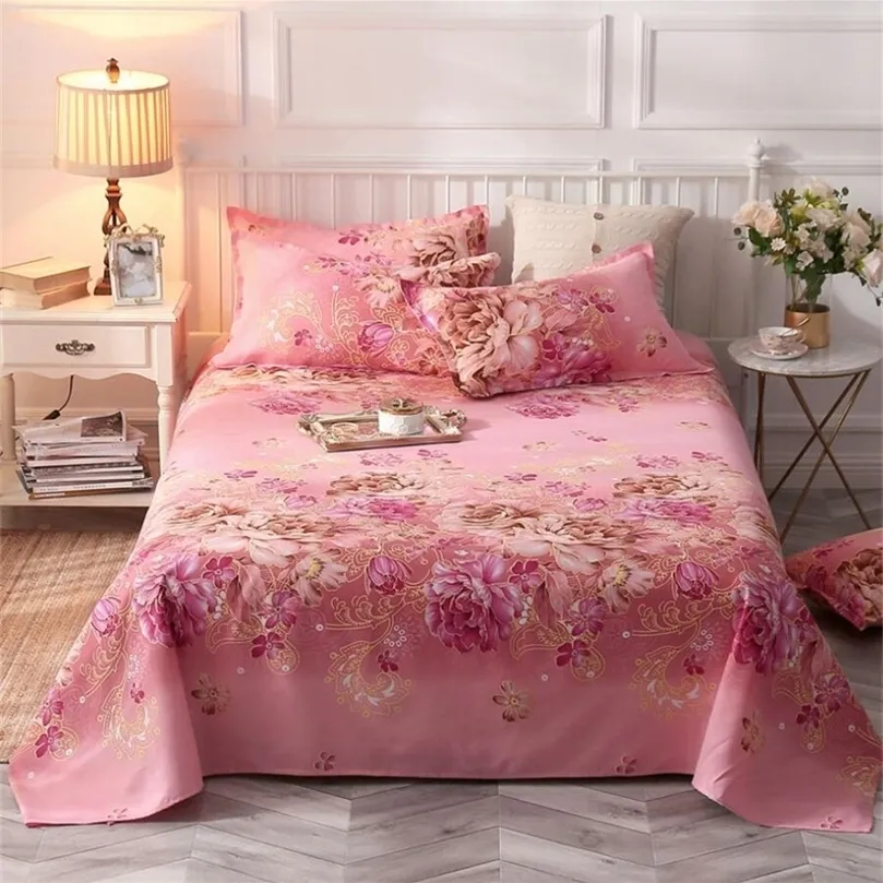 Sheets sets 3pcs Bed Sets with 1pc Flat Sheet and 2pcs Pillowcases Cotton Polyester Bed Linens Soft Comfortable Bedspread Home Textiles 220901