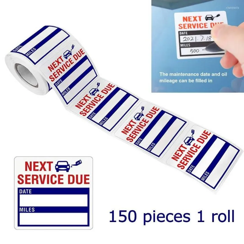 Interieurdecoraties Oilverandering Stickers Service Sticker Windo 150pcs/Roll 2 2inch