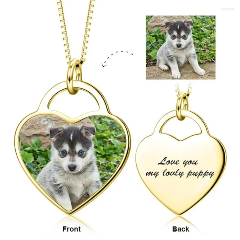 Anhänger-Halsketten, individuelle Po-Halskette, personalisiertes Haustier, 3 Farben, PoText, verstellbares Herz