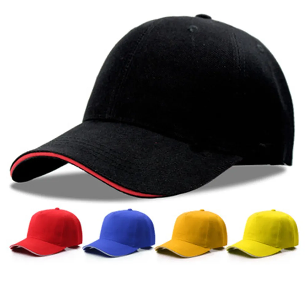 Top Caps Unisex Pamuk Beyzbol Saf Renkli Hafif Şapka Erkekler ve Kadınlar Güneş Sporları
