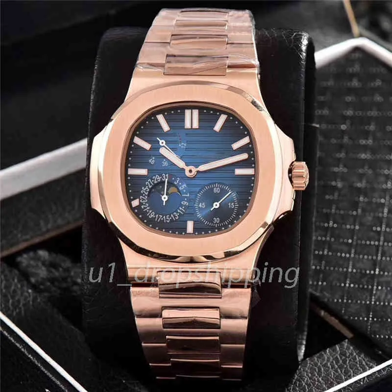 Mens 5 Pin Automatic Watch Alta Calidad 2813 Movement Watches All Stainless Steel Luminous Wristwatch Gifts