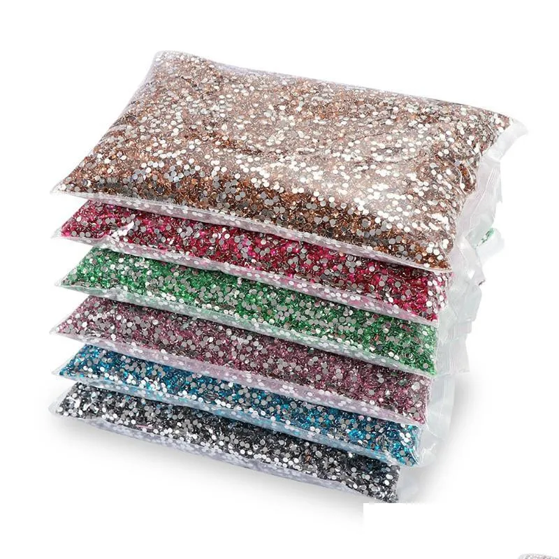 네일 아트 장식 네일 아트 장식 100000 pcs m mticolor clear crystal ab rhinestones non fix flatback round ston ston dhoyr