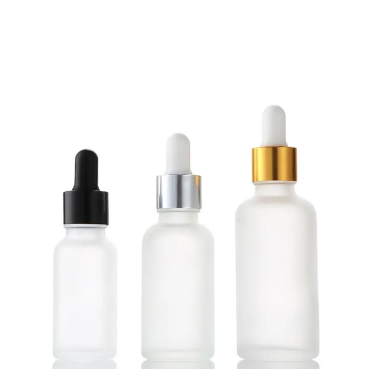 Flacone di vetro per olio essenziale smerigliato Confezione da 30 ml Bottiglie contagocce per lozione pressa-Profumo Cosmetico da viaggio Facile da trasportare Bottiglie di sottoimballaggio SN4841