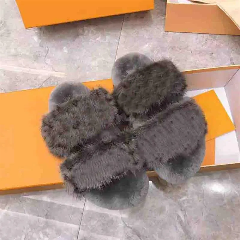 2021 Desiner Women Slippers Slippers Classic Fur Slides Slippers Slippers Designer for Women Fashion Women Sandals Plush Furry SL285S