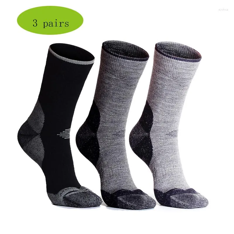 Sports Socks Men's Ski Winter Warm Thermal Snowboard Hiking Trekking Sock Anti-Bacterial Anti-Odor Skiing Wool