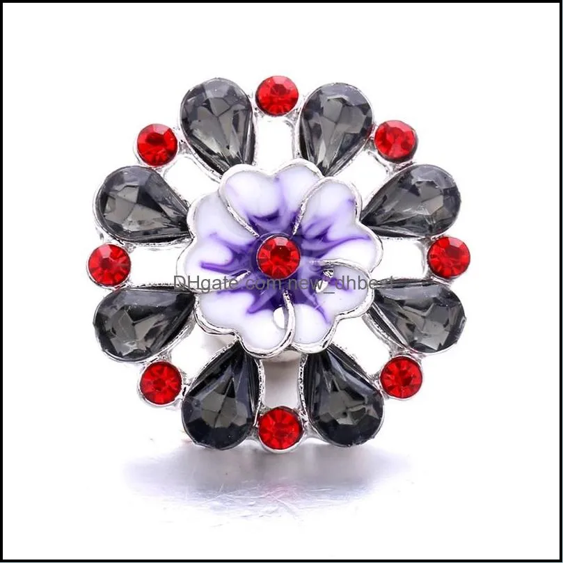 Verschlüsse Haken Entworfener Strass-Gadget-Verschluss 18 mm Druckknopfverschluss Charms für Druckknöpfe Schmuckzubehör Lieferanten Dr Dhseller2010 Dh68J