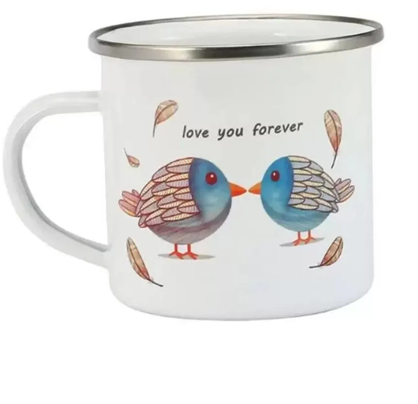 Tassen DIY Maßgeschneiderte Sublimation Emaille Kaffeetasse 12 Unzen Cam Metall Leere Tasse Tassen Stahl Tumblers Drop Lieferung 2021 Hausgarten Küche DHF5L