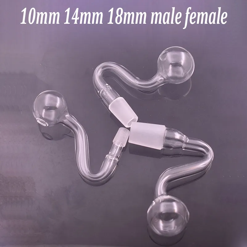 Accessoires pour fumeurs de haute qualité Tuyau de brûleur à mazout en verre Bent Nail Rig Brûlant de l'eau 10mm 14mm 18mm Mâle Femelle 1.2 Pouce Boule OD pour Bong Narguilé Moins Cher