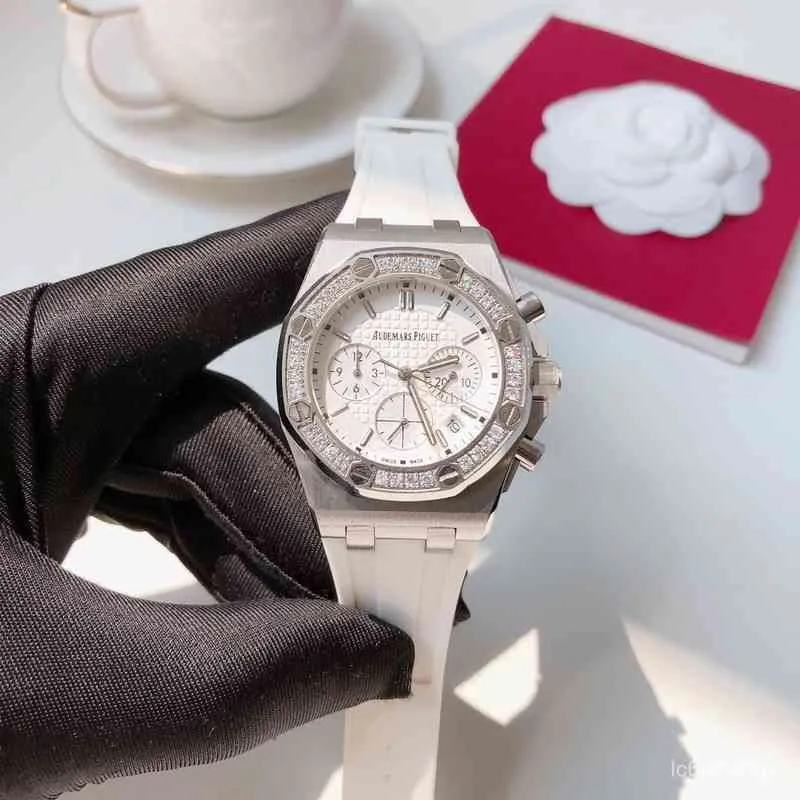 Luxury Mens Mechanical Watch Serie sechs Chronograph Running Seconds Japan Bewegung 37mm Damen Schweizer Es Brand Armbanduhr