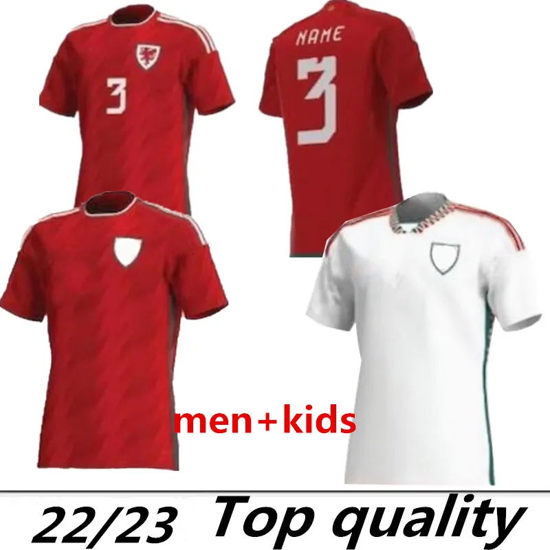 2022 ويلز لكرة القدم جيرسي بيل مايلوت دي فوت 2023 رامزي جيمس جونسون ويلسون لاعب كأس العالم النسخة رجال Kids Kids Shirt 22 23 Boys Sets
