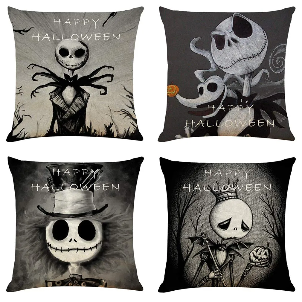 Taie d'oreiller 18 "X18" jeter Ers Halloween décoratif canapé cas coton lin carré coussin Er pour canapé lit et voiture Dro Mxhome Amlwz