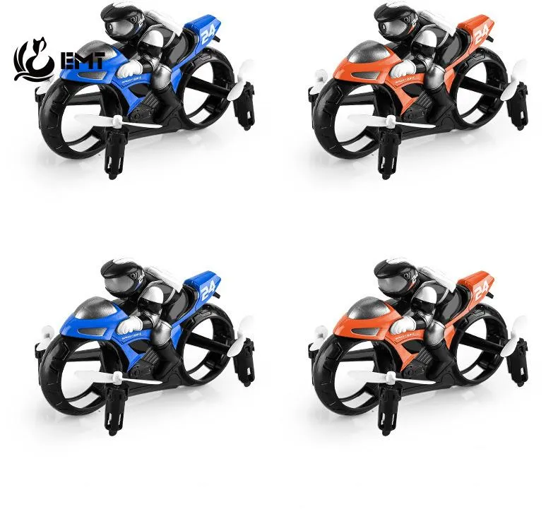 HD Kameralı 2'si Bir Arada RC Uçan Motosiklet Çocuk Oyuncakları Simülatörler Uzaktan Kumanda Dönüştürülebilir Arabalar Quadcopter Drone Elektrikli Uçaklar Çift Modlu Noel Oğlan Hediyesi