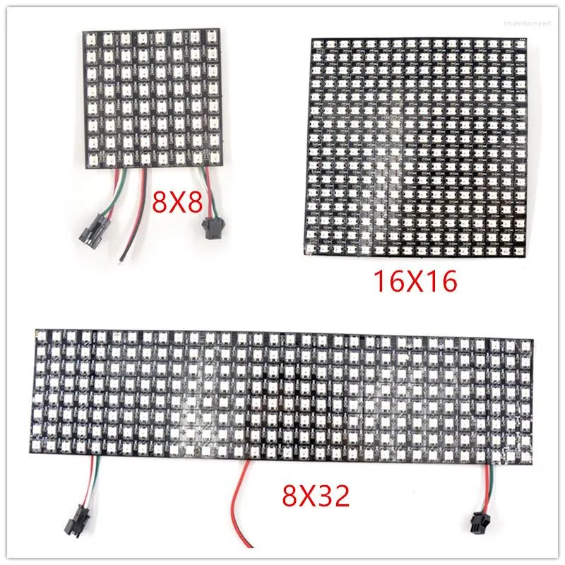 Strisce SK6812 16x16 8x32 8x8 WS2812B Pannello 256 Pixel LED Schermo Programmato WS2811 SMD Digitale Flessibile Indirizzabile DC5V