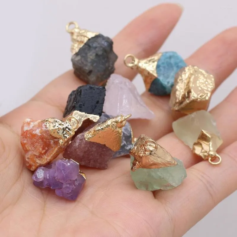 Colares pendentes de pedra natural semiprecious broto de cristal de alta qualidade para fazer acessórios de colar presentes tamanho 15-20mm