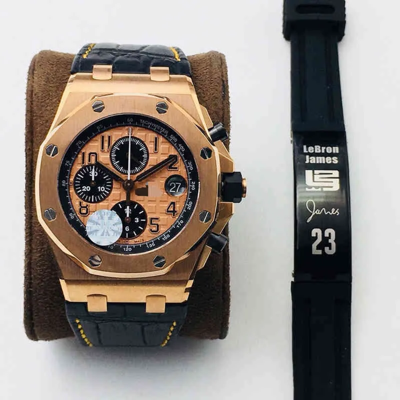 apsf AudemarPiquet Jf Upgraded Roya1 0ak Watches Ap26470 Ceramic Handle 7750 Multifunctional Timing Mens Automatic Mechanical Watch aPiquet