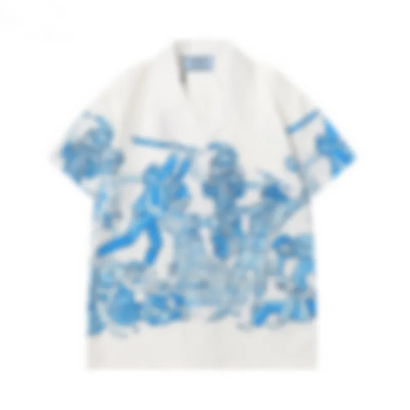 패션 셔츠 하와이 꽃 문자 인쇄 비치 셔츠 그래픽 티 남성 디자이너 짧은 소매 실크 볼링 캐주얼 남자 느슨한 드레스 셔츠 크기 m-3xl
