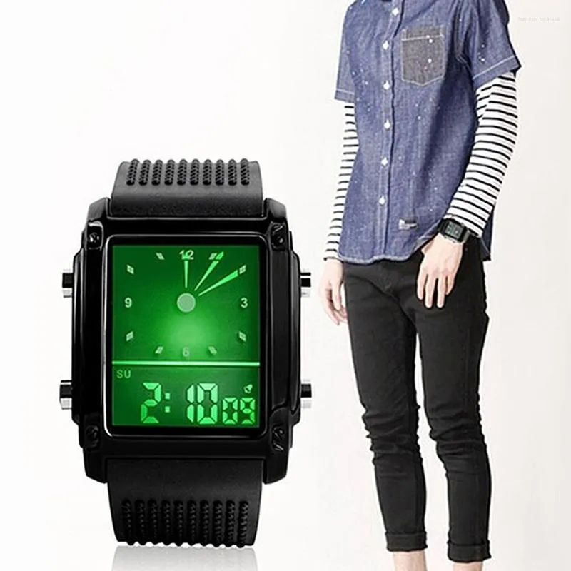 손목 시계 2022 패션 맨 시계 스포츠 디지털 시계 방수 LCD 크로노 그래프 맨 손목 전자 시계 릴로고 마스쿨 리노