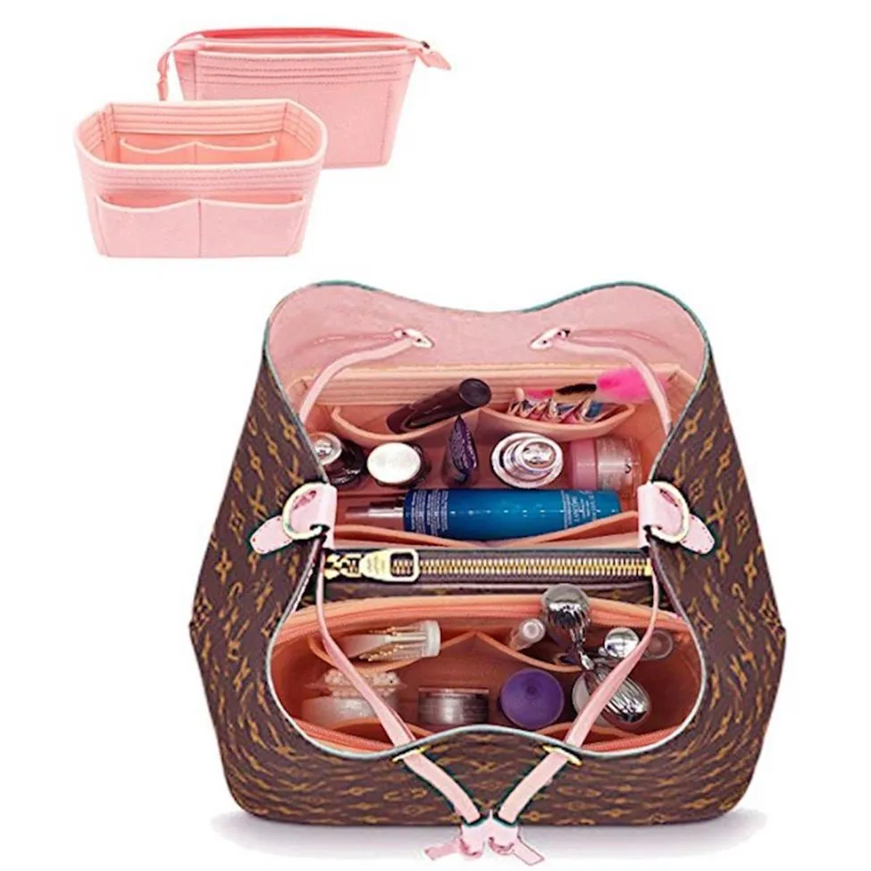 Para Neo noe Insertar bolsas Organizador Maquillaje Bolso Organizar Viaje Monedero interior Base cosmética portátil para neonoe 20 colores 201290w