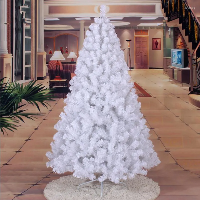 Decorações de Natal 1,8 m / 180cm Encripção de criptografia ambientalmente amigável Material PVC White Tree Decated Gift Mall
