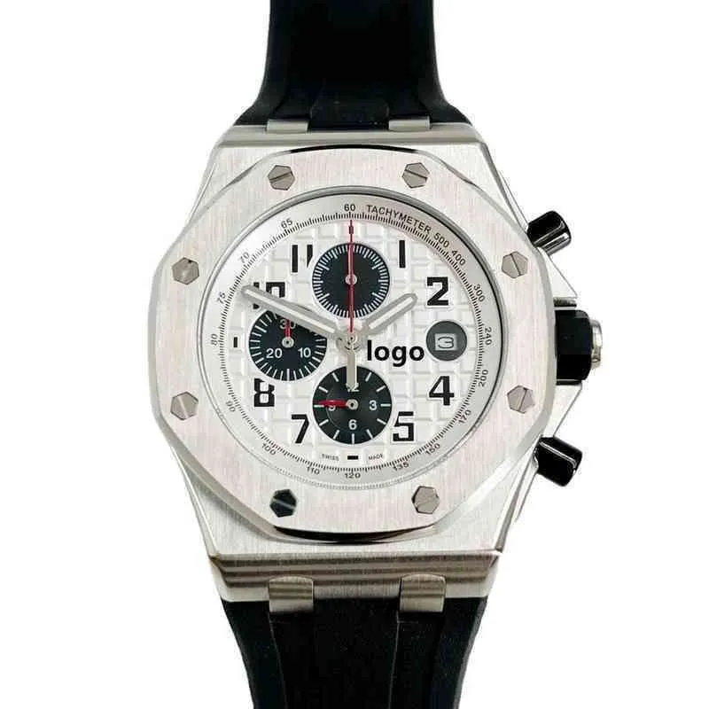 Özel Yüksek Son Kaliteli İzleme 316L Boyut 42mm ETA hareketi Cowhide Strap Offshore Serisi