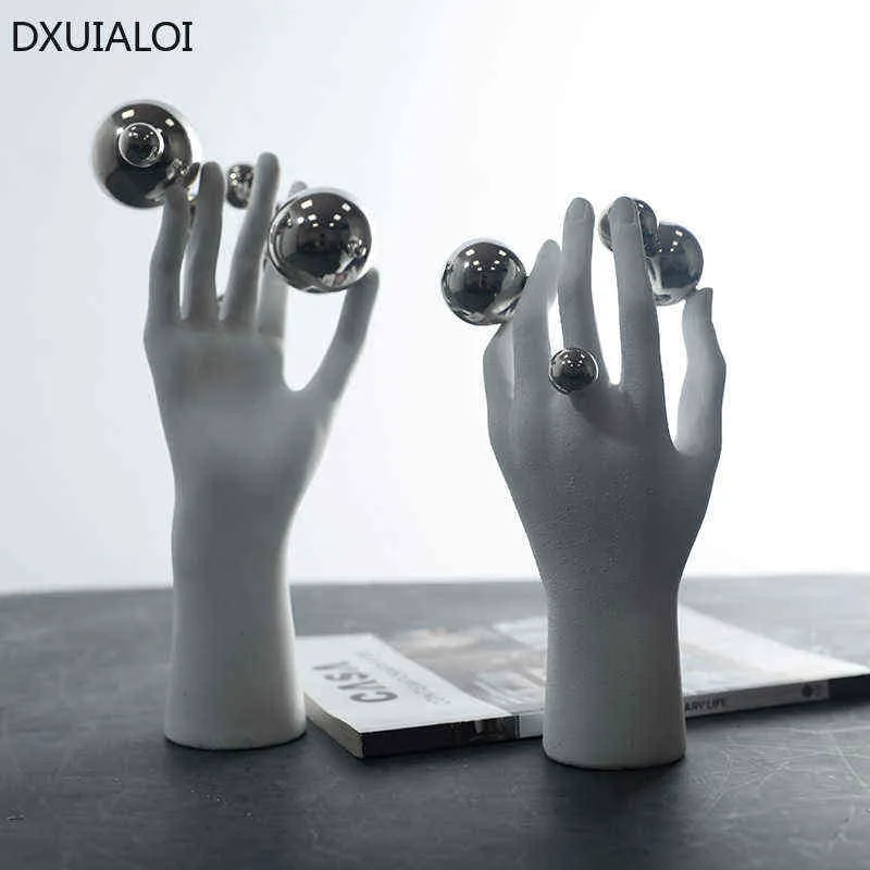 التماثيل الزخرفية dxuialoi modern simplicityhuman puppet شكل يدوي الشكل راتنجات الراتنجات الإبداعية