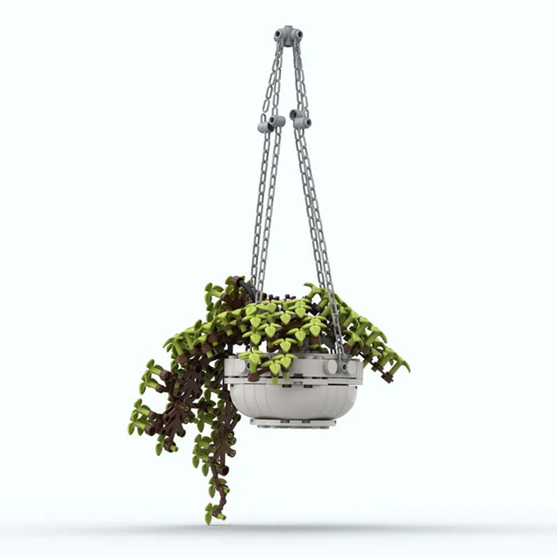 Блоки мини -строительный букет Bonsai Hanging Basket Diy Plant Model Brick Complys Образовательные игрушки 220902