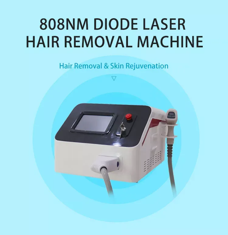 Neuestes Designprodukt 808-nm-Laserdioden-Haarentfernungsgerät 808-nm-Optimierung Hautverjüngung schmerzloser Haarentferner tragbares Gerät 2000-W-Optimalleistung für Spa