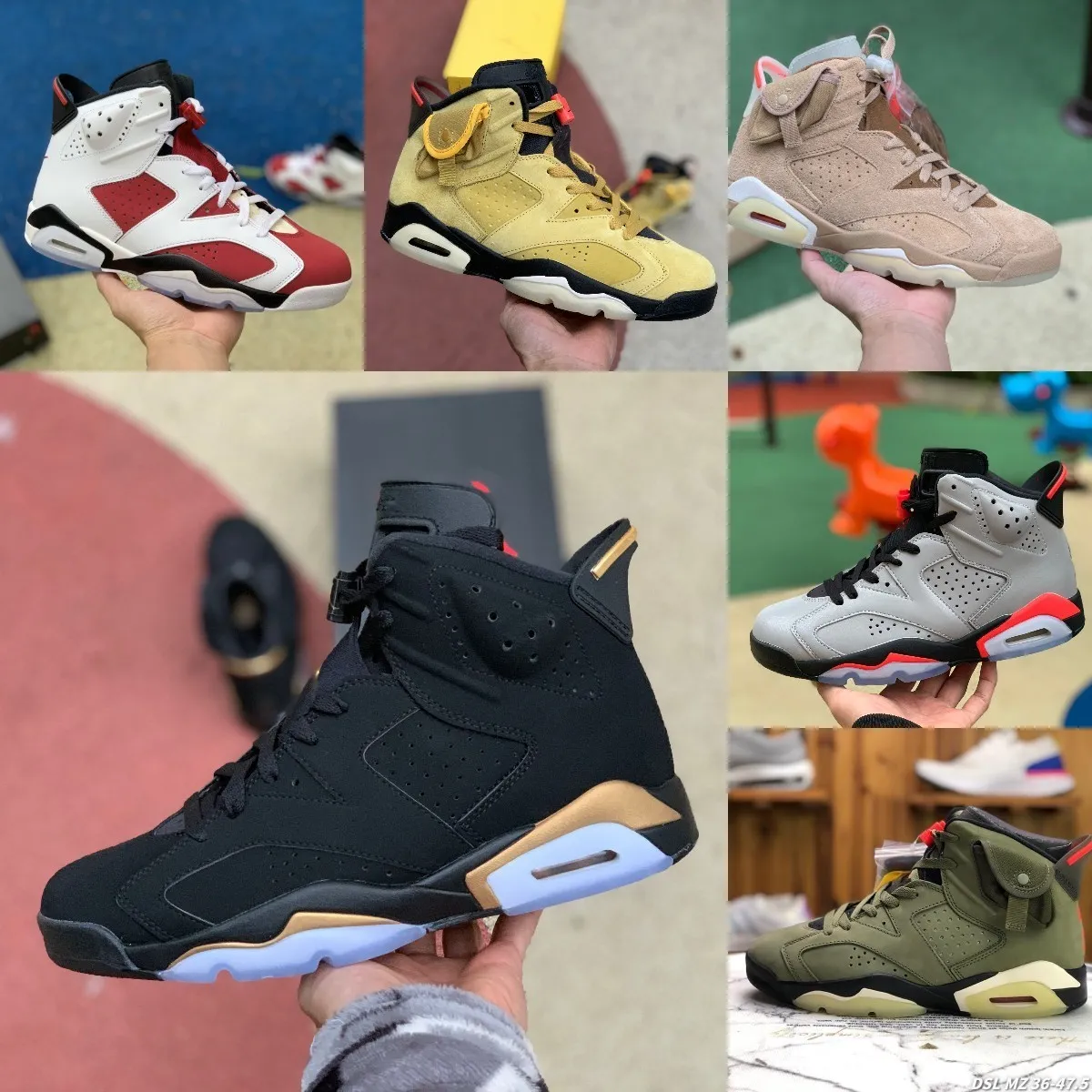 2021 جودة جديدة عالية الجودة Travis أحذية غير رسمية Scotts Jumpman 6 DMP Travis Scotts Carmine Men Basketball Shoes 6s Trainers Mens Sports Sneakers with Box N01
