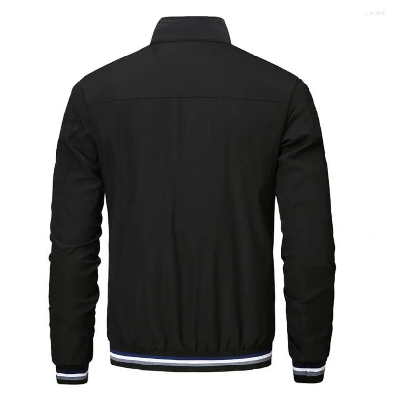 Men's Jackets Stylish Men Coat Long Sleeve Temperament Casual Korean Style Contrast Color