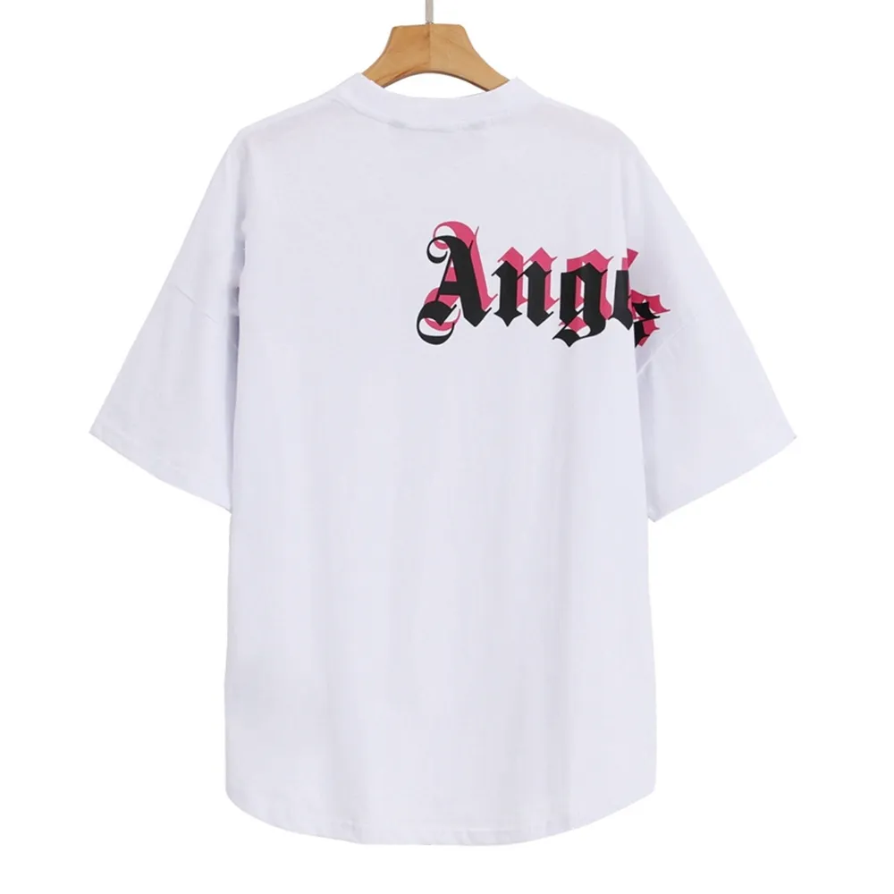 DHgate.com:Palms Angels T Shirts 22SS Letter Logo Loose
