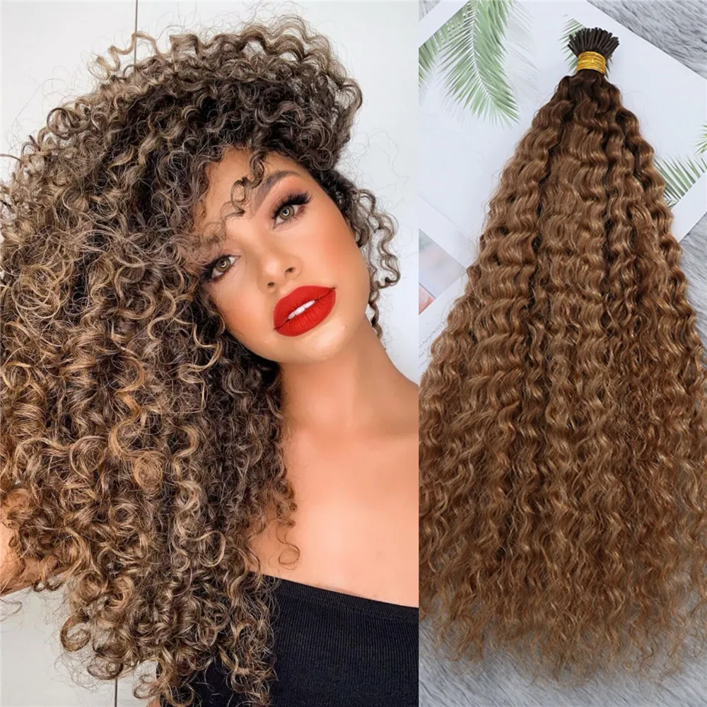 Micro Loop Human Hair Extensions 12 Inch 70g Afro Kinky Curly Virgin Hair 51QFlkwBs1L.jpg main image 2