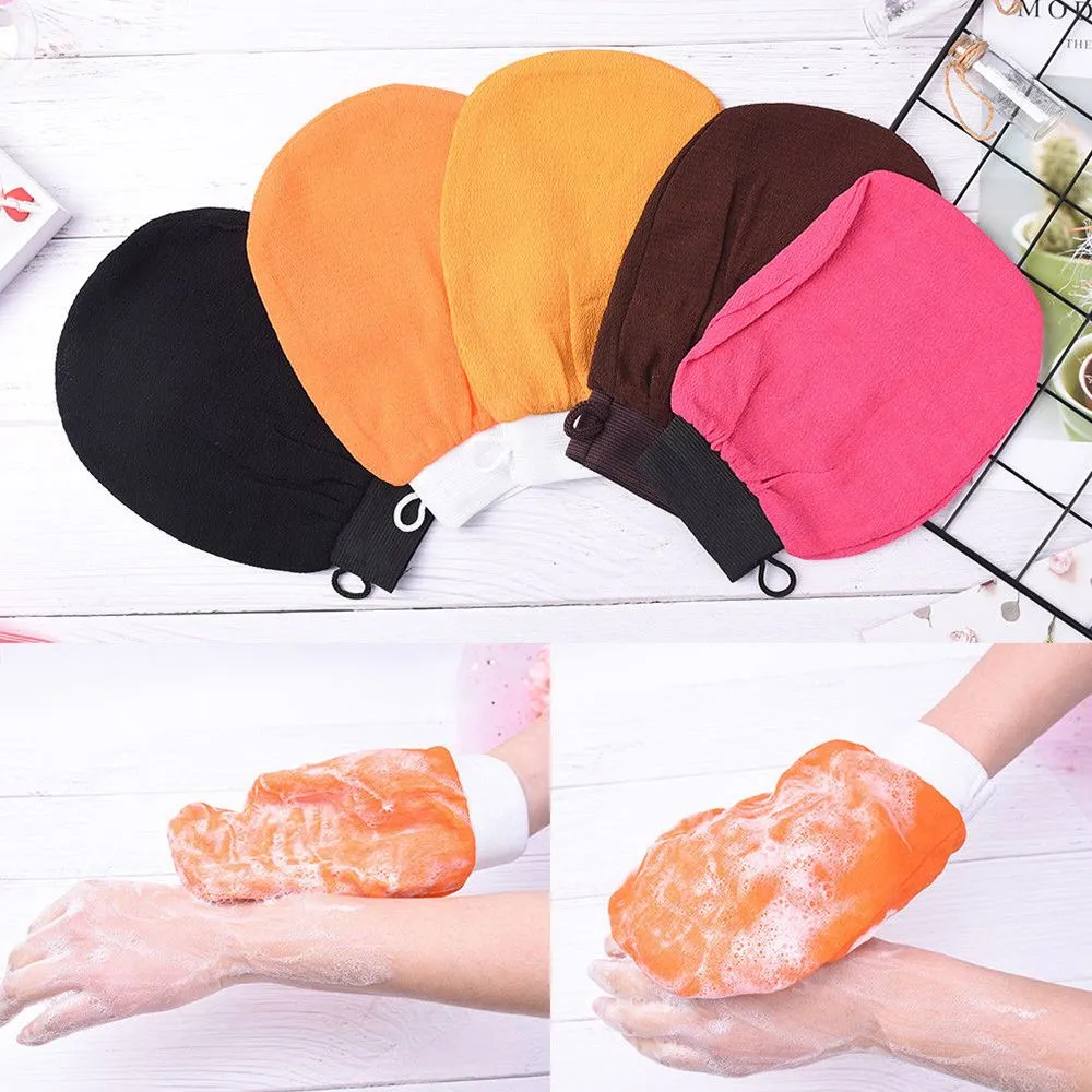 1 PC Dålig exfolierande Mitt Borstes Scrub Glove Preparation Duschhandskar Body Facial Tan Massage 1223030