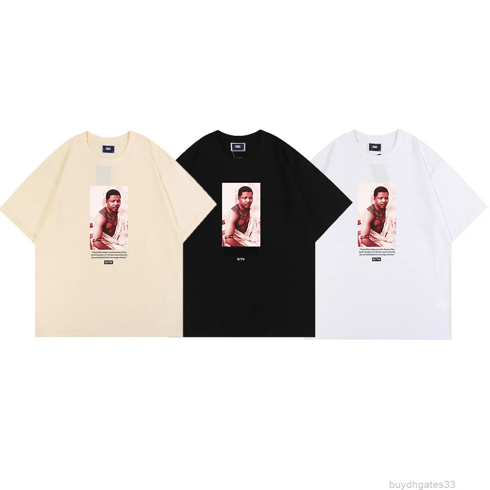 デザイナーファッションブランド Kith T シャツ X マンデラ記念反差別反戦平和男性と女性の半袖 T シャツ