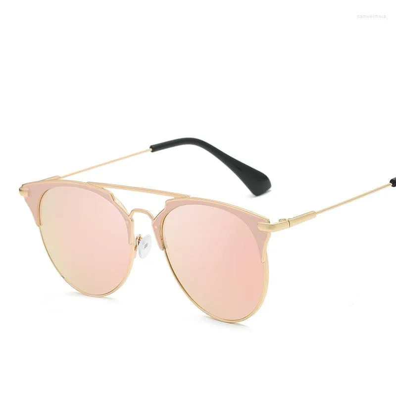 선글라스 고급 빈티지 라운드 여성 브랜드 디자이너 2022 고양이 눈 태양 안경 여성 숙녀 선글라스 거울