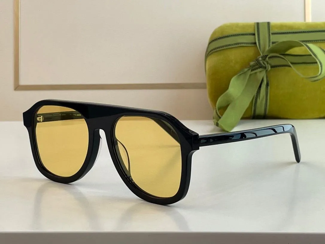 Желтые дизайнерские солнцезащитные очки Мужские и женские солнцезащитные очки Специальные защитные очки от ультрафиолета Винтажная большая квадратная оправа Высочайшее качество Des Lunettes De Soleil Occhiali Da Sole Box