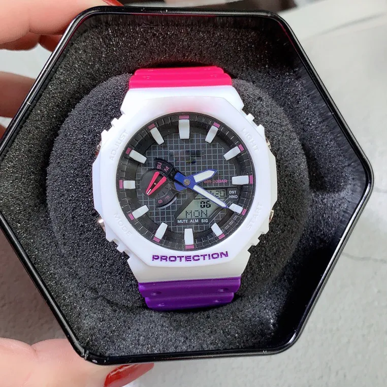 Nuevo reloj Digital Dual Dial redondo Gran resistencia de agua Resistente Escuela Men Sports Smael Watch Drop