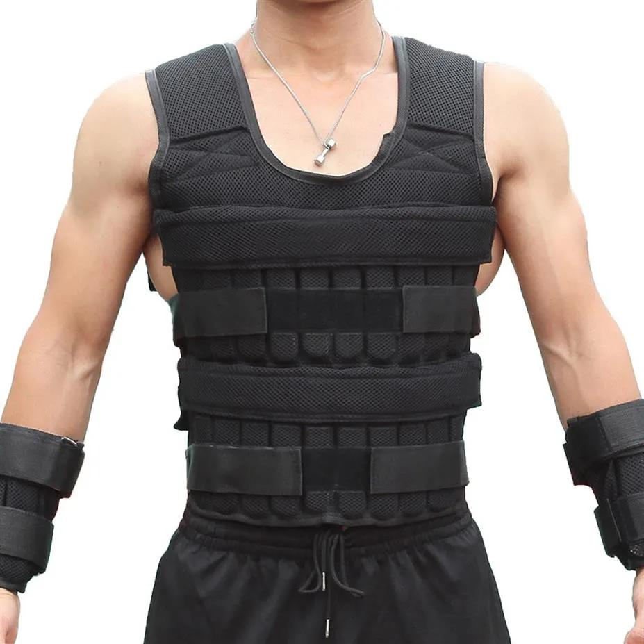 권투 웨이트 트레이닝 운동 운동 피트니스 체육관 장비 조절 가능한 양복 조끼 재킷 모래 의류 293d 용 체중 조끼.