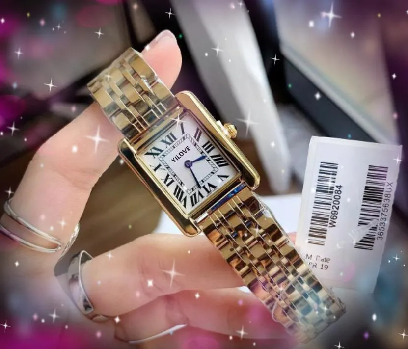 Top Brand cuarzo moda mujer reloj de tiempo relojes 31 mm fecha automática cuadrado romano dos puntadas reloj de diseño fino pequeño inoxidable ste222w