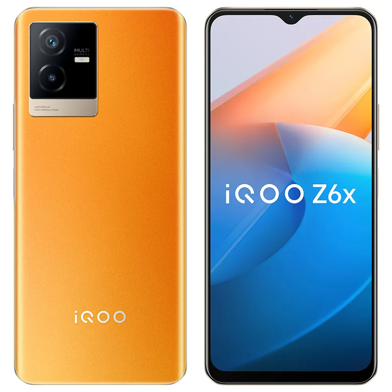 Original Vivo IQOO Z6X 5G MOBILTELEFON 6GB 8GB RAM 128 GB 256 GB ROM MTK DIMENSITY 810 Android 6,58 tum Fullskärm 50,0MP 6000mAh Fingeravtryck ID FACE CLACE COLTPHONE TOLEFON