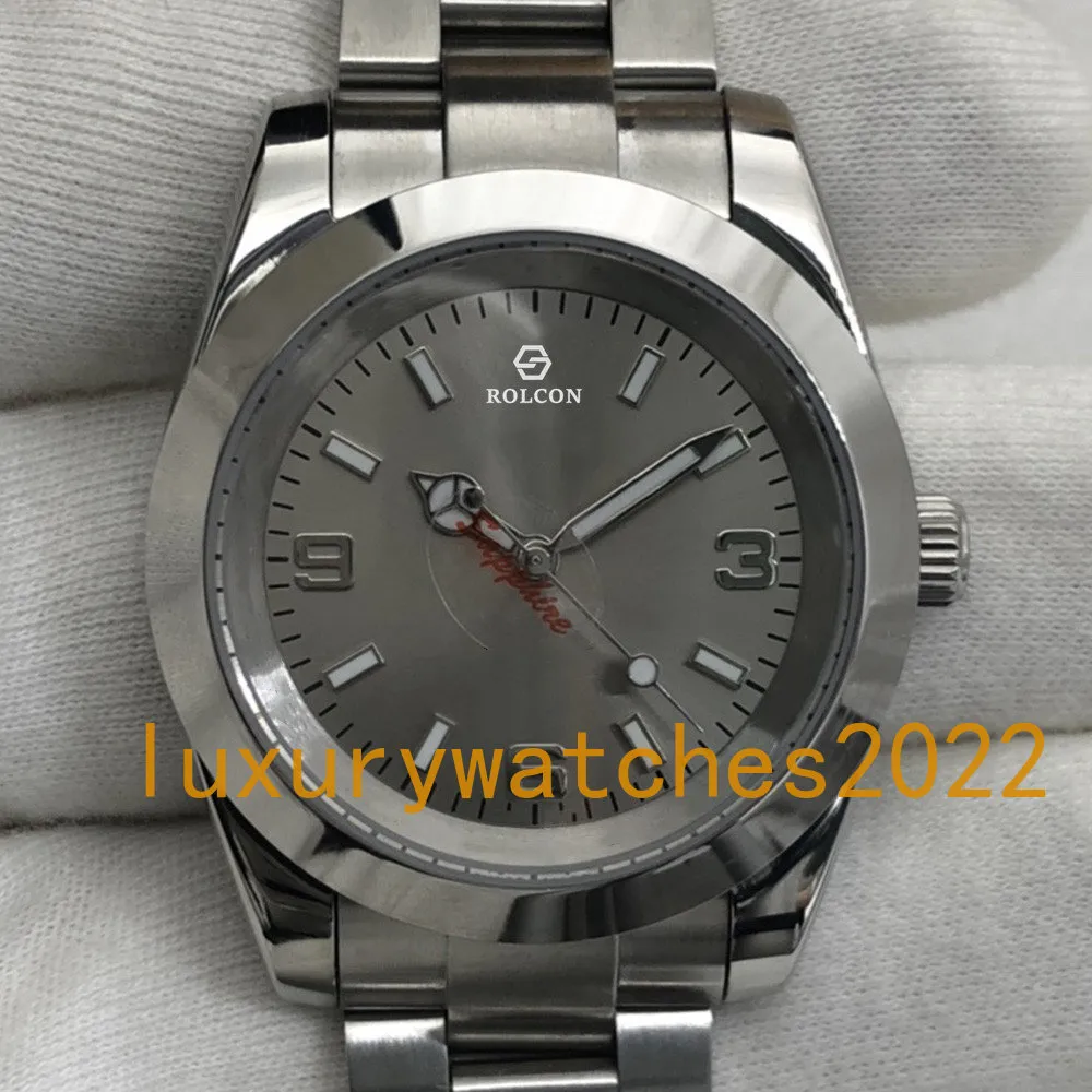Factory Supply Unix Watch Silver Dial 36mm 114200 St9 Steel Automatic Mechanical 2813 Movement Outdoor Sports Stainless Sapphire Glass Wristwatches