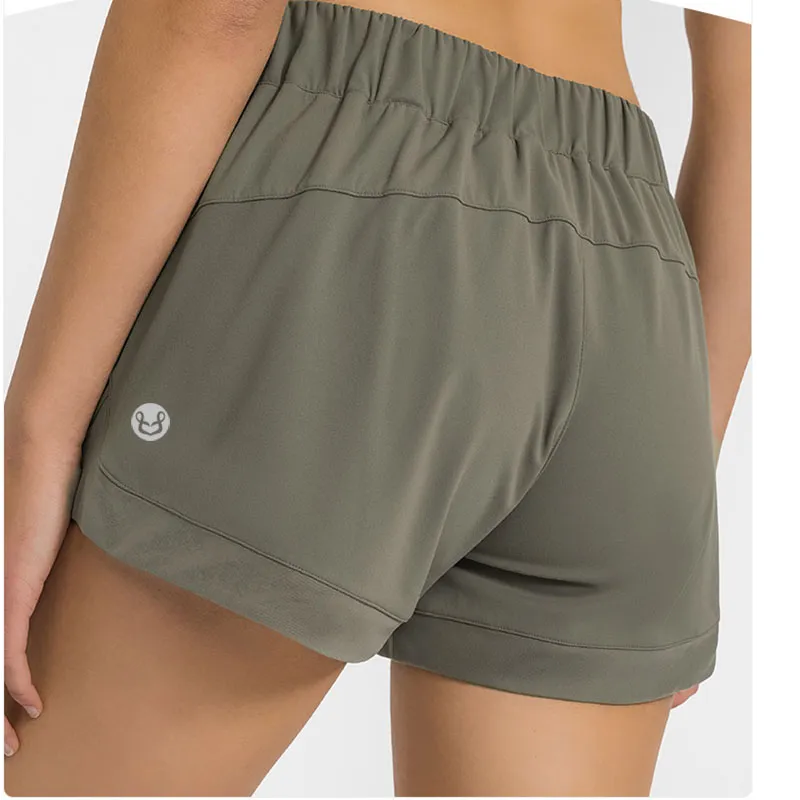 Shorts for Womens Casual Yoga Outfits Sport Yoga Shorts Lady Solid Color können außen abgenutzt werden.