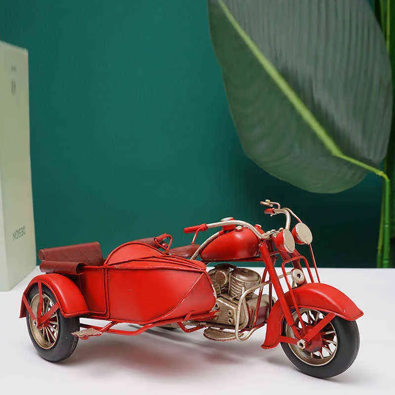 Estatuetas decorativas podem ser usadas Modelo de motocicleta Ornamentos de metal retro nostálgicos decoração de decoração cafe cafe decoração decoração de propsys 'decoração