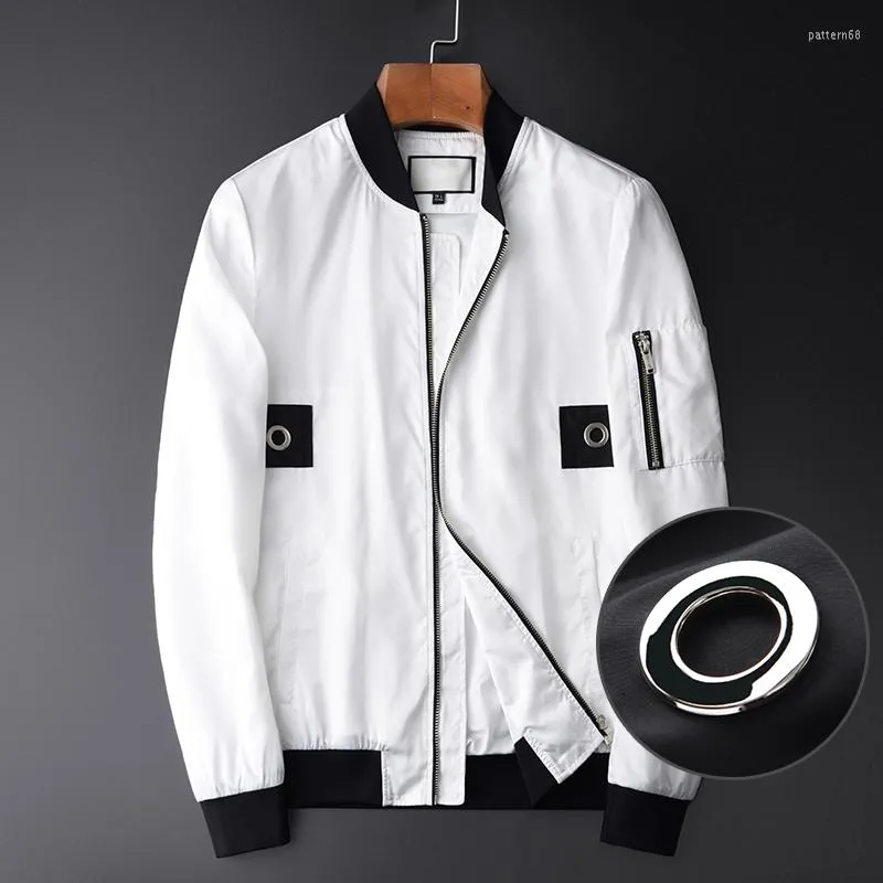 Herrjackor Minglu Stand Collar Men Luxury Contrast Color Design Mens and Coats Plus Size 4XL Spring Autumn