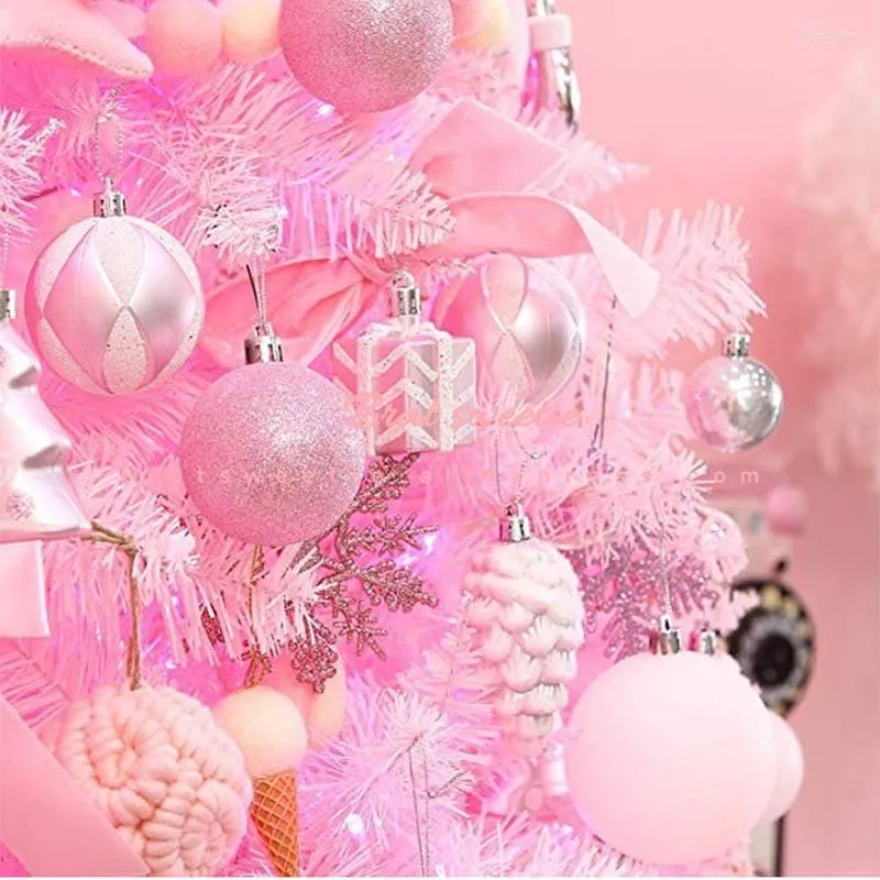 Decorazione per feste 2022 Navidad Decor Oro rosa Rosso Palle di Natale Ornamenti Decorazioni per l'albero di Natale Giocattoli per la casa Noel Supplies